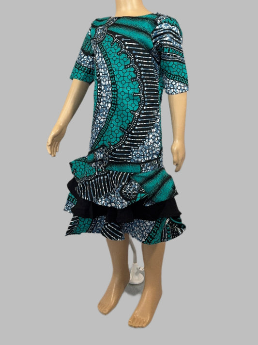 Teal Harmony Girl Dress