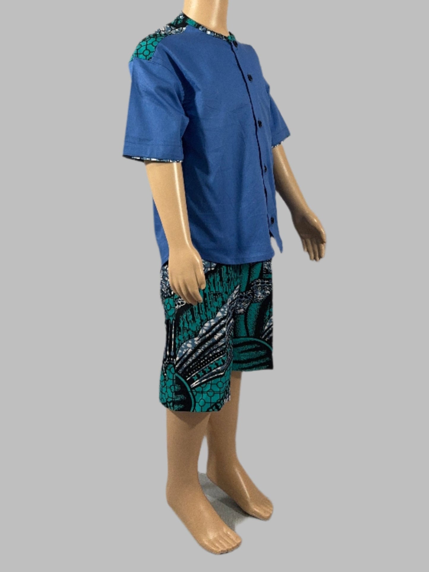 Teal Harmony Boy Shirt and Short set