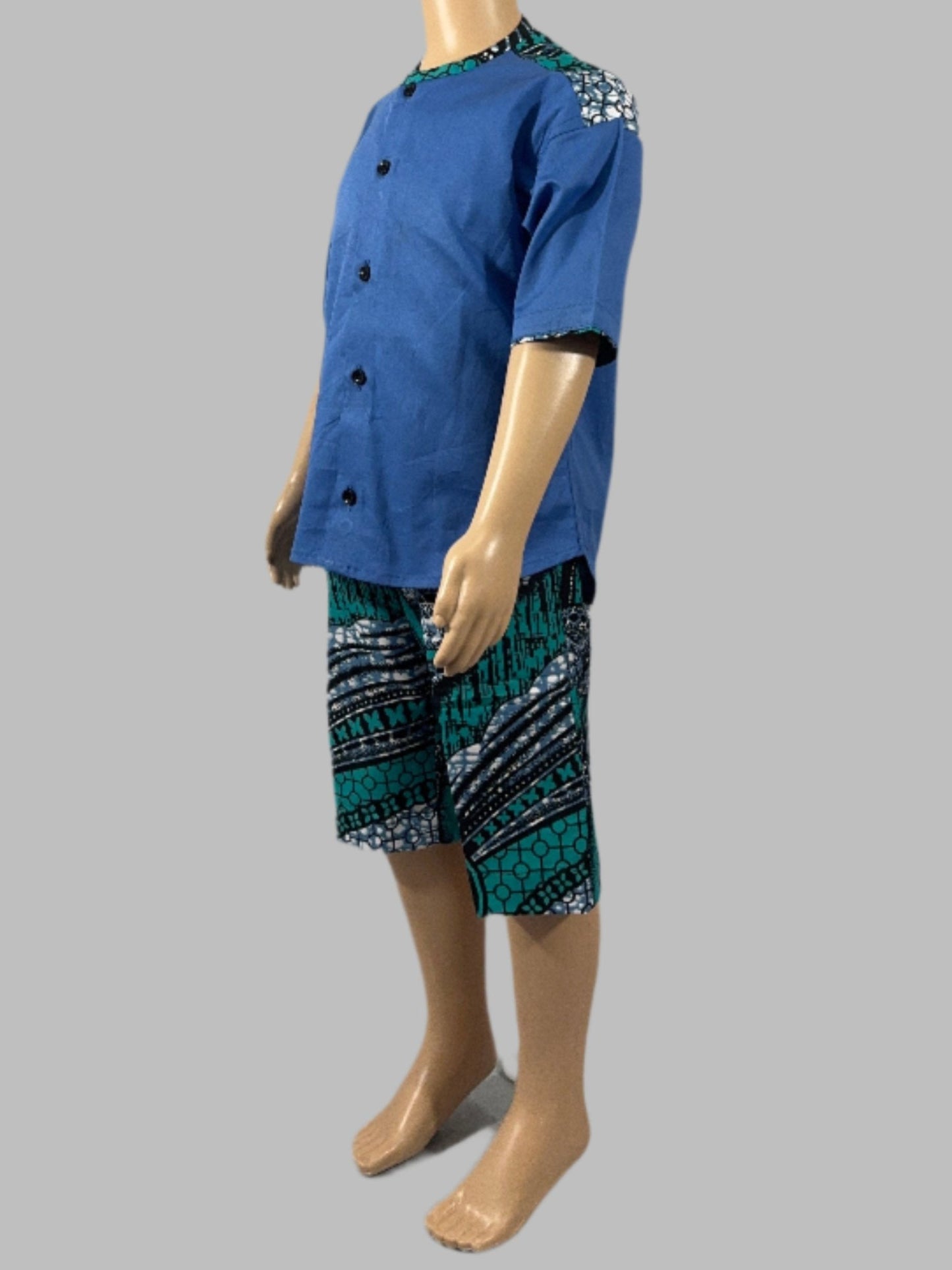 Teal Harmony Boy Shirt and Short set