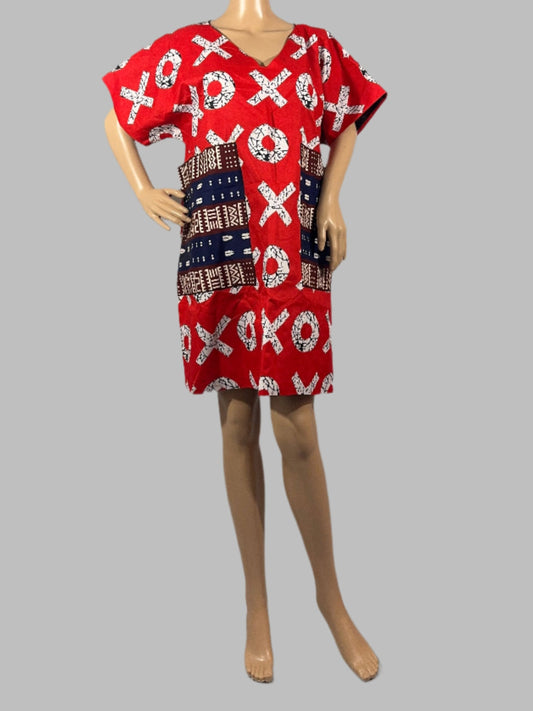 Royal Red Boubou Dress for Ladies