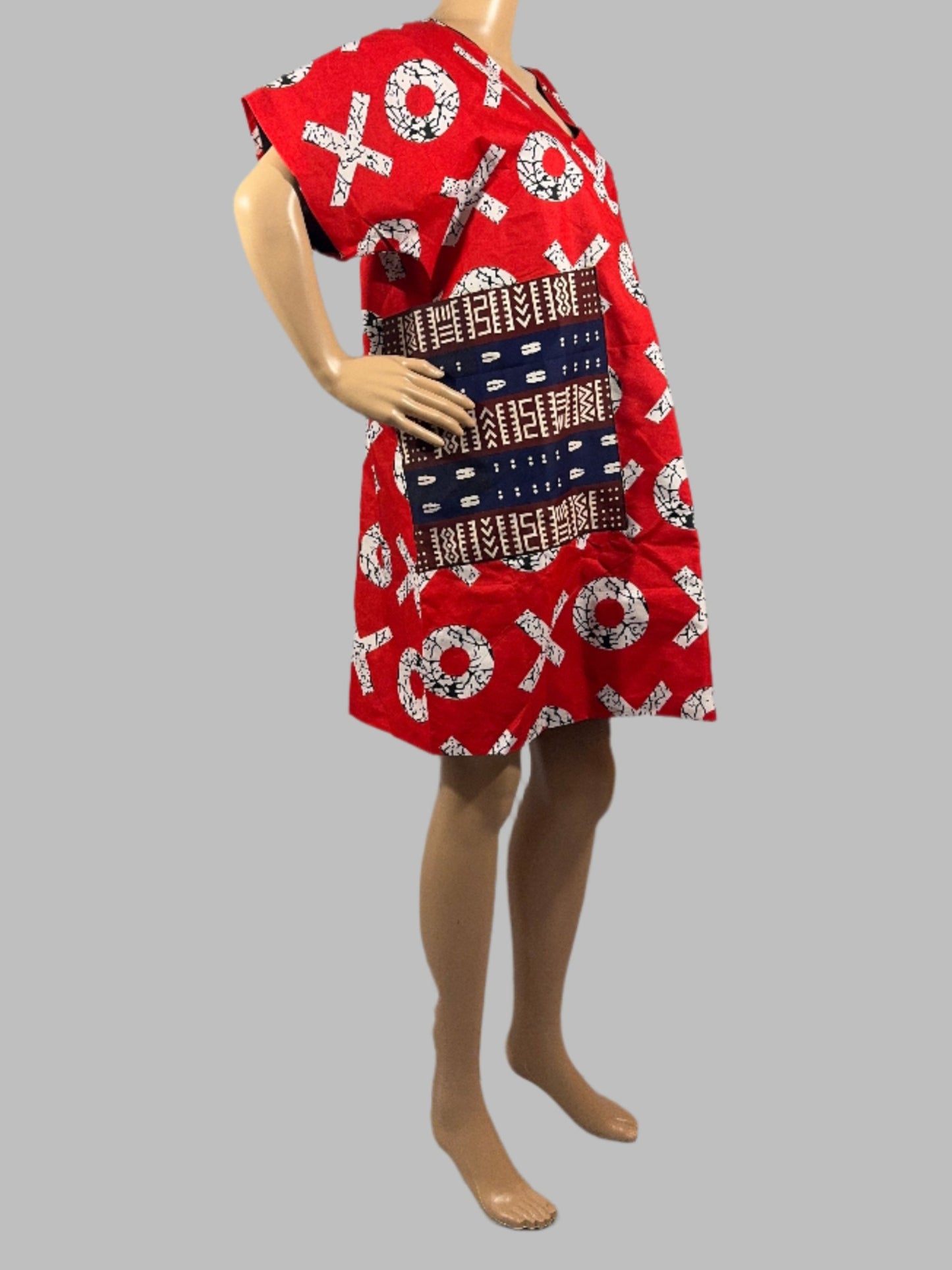 Royal Red Boubou Dress for Ladies