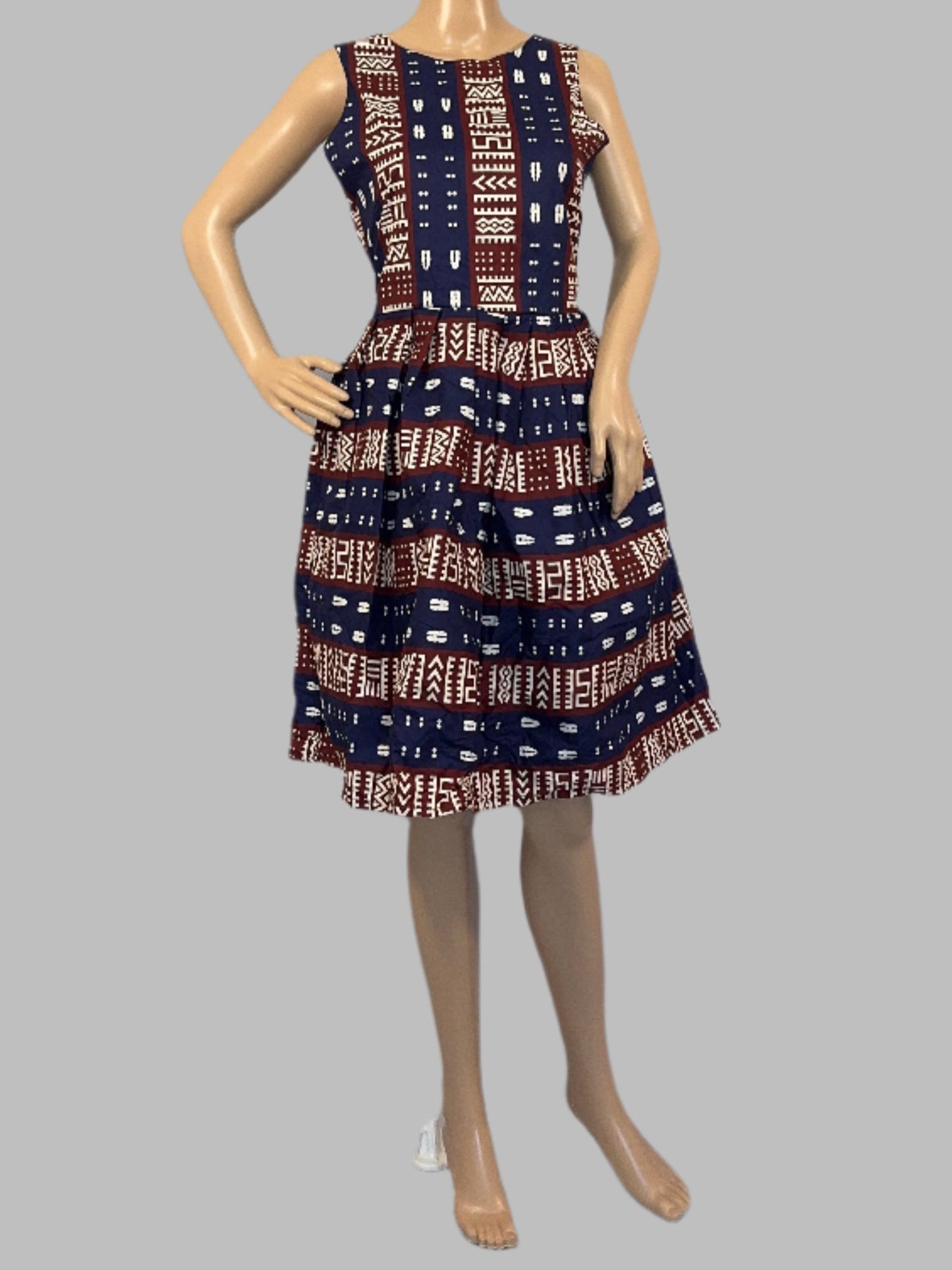 Tribal Grace Sleeveless Corset Dress for Ladies