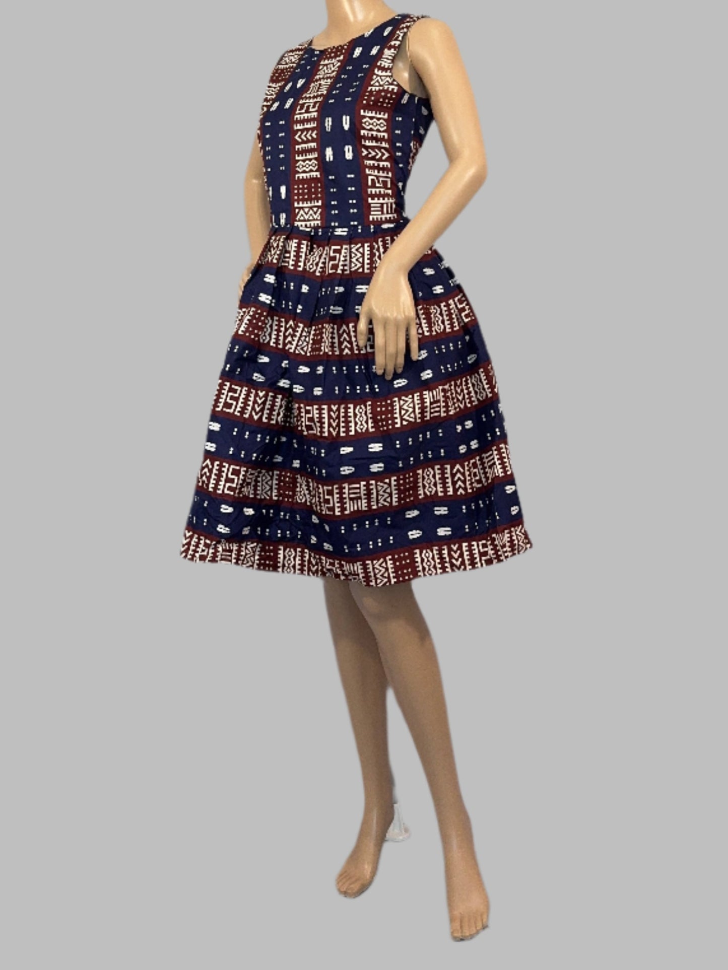 Tribal Grace Sleeveless Corset Dress for Ladies