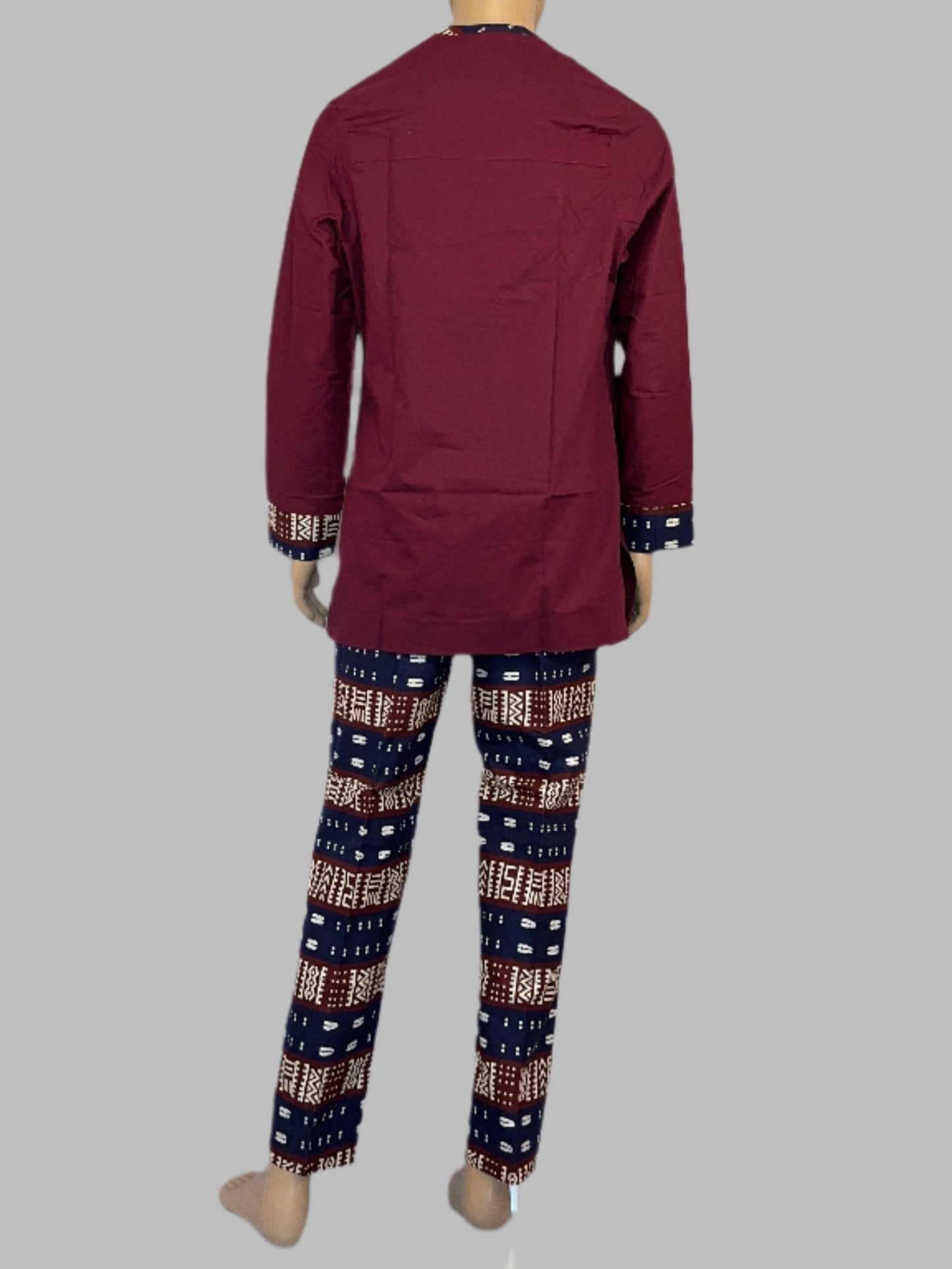 Tribal Grace Maroon Shirt for Men