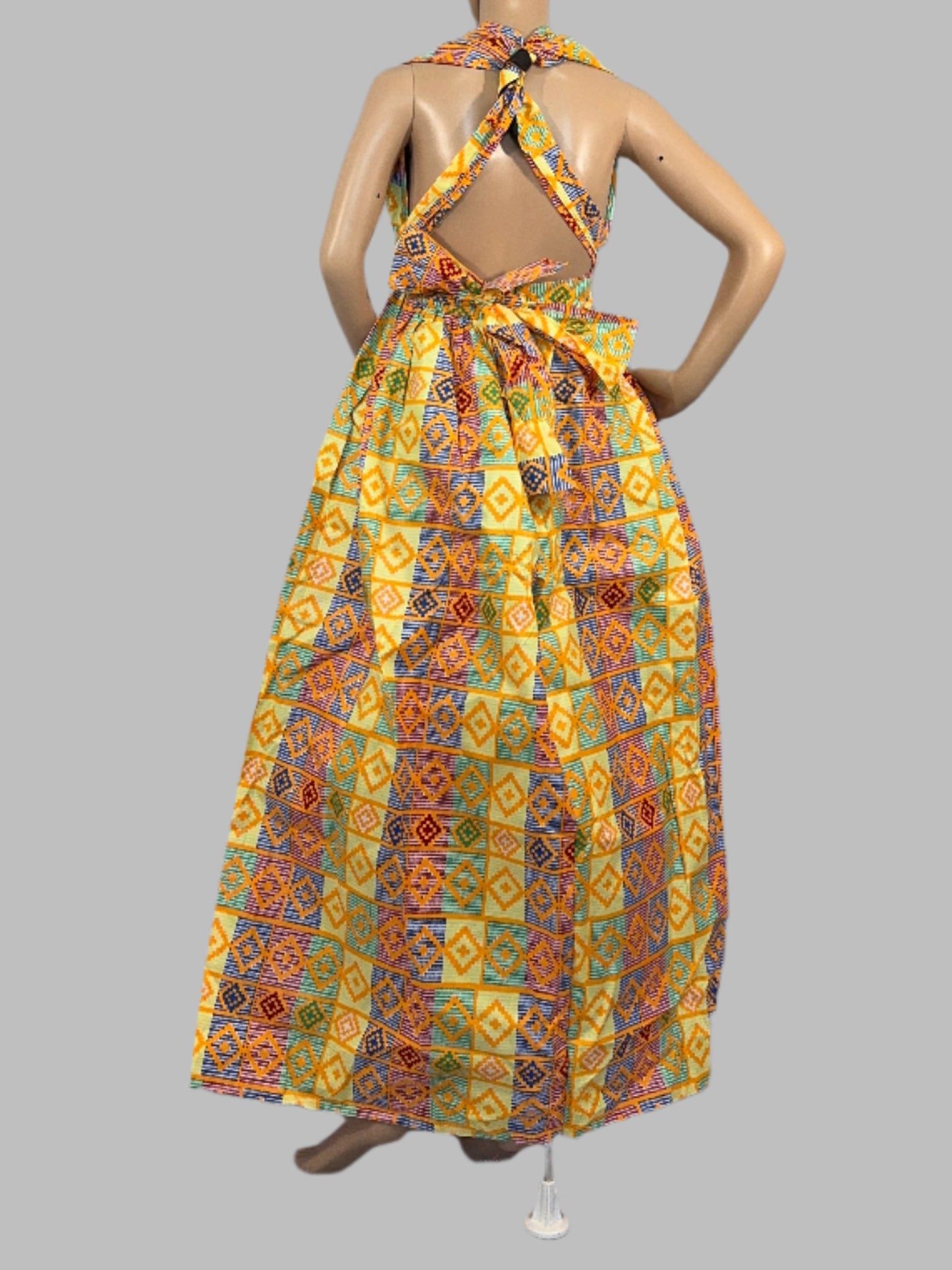 Radiant Tribal Elegance Maxi Dress for Ladies