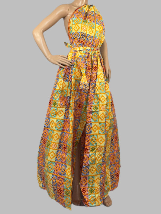 Radiant Tribal Elegance Maxi Dress for Ladies